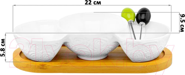 Изображение товара Менажница Elan Gallery Розы / 540441
