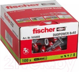 Изображение товара Дюбель универсальный FISCHER Duopower 8x40 (100шт)