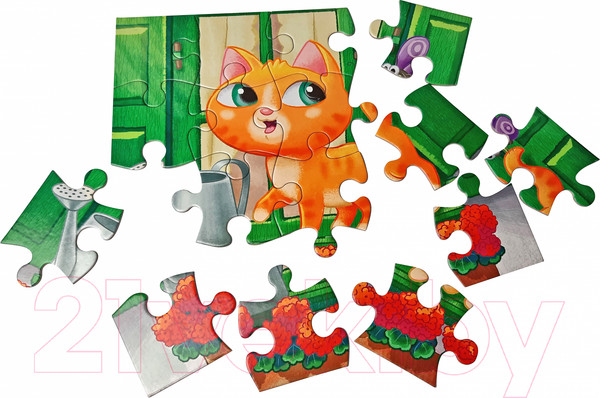 Изображение товара Развивающая игра Baby Toys First Puzzle Котик / 04146 (16эл)