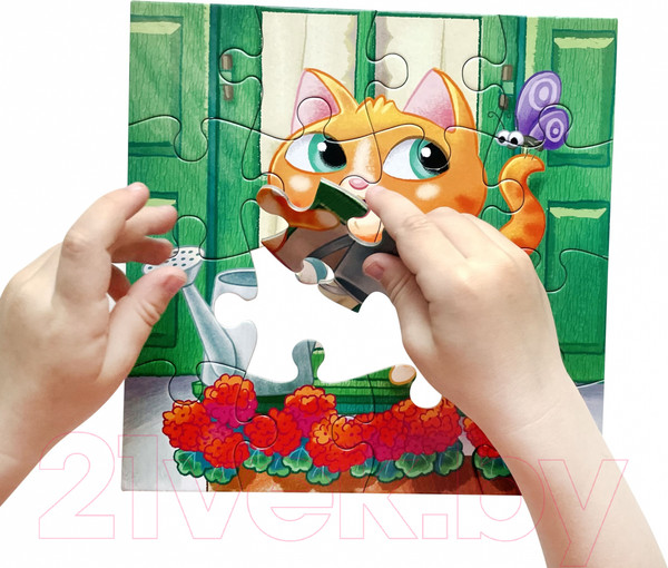 Изображение товара Развивающая игра Baby Toys First Puzzle Котик / 04146 (16эл)