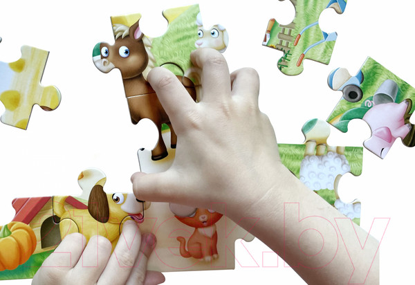 Изображение товара Развивающая игра Baby Toys First Puzzle Котик / 04146 (16эл)