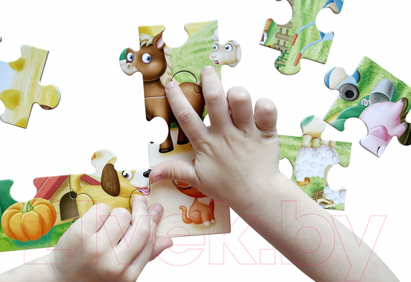 Изображение товара Развивающая игра Baby Toys First Puzzle Котик / 04146 (16эл)