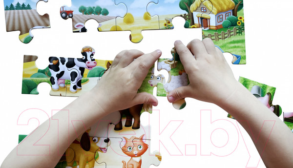 Изображение товара Развивающая игра Baby Toys First Puzzle Котик / 04146 (16эл)