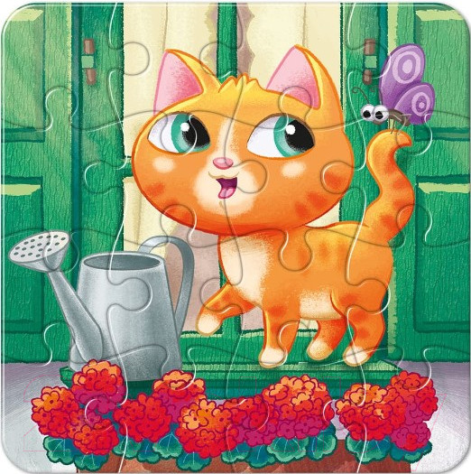 Изображение товара Развивающая игра Baby Toys First Puzzle Котик / 04146 (16эл)
