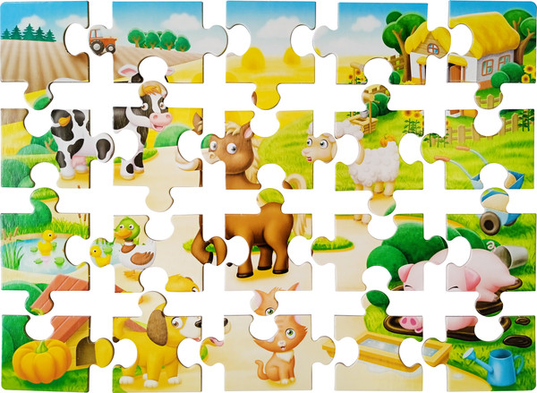 Изображение товара Развивающая игра Baby Toys First Puzzle Кто живет в деревне / 04189 (20эл)