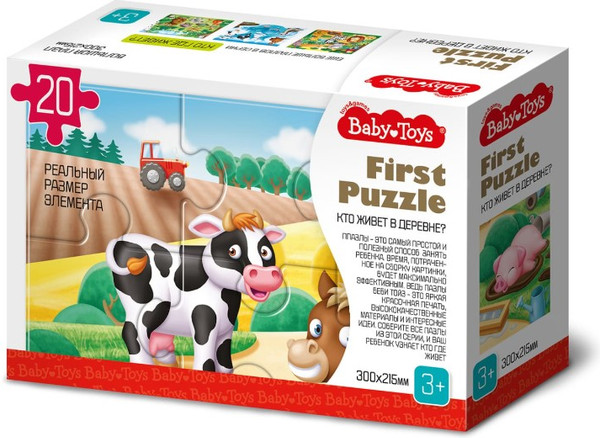 Изображение товара Развивающая игра Baby Toys First Puzzle Кто живет в деревне / 04189 (20эл)