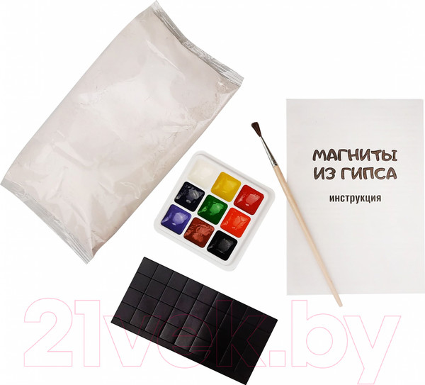 Изображение товара Набор для творчества Десятое королевство Магниты из гипса под роспись Кошечки, собачки / 04487