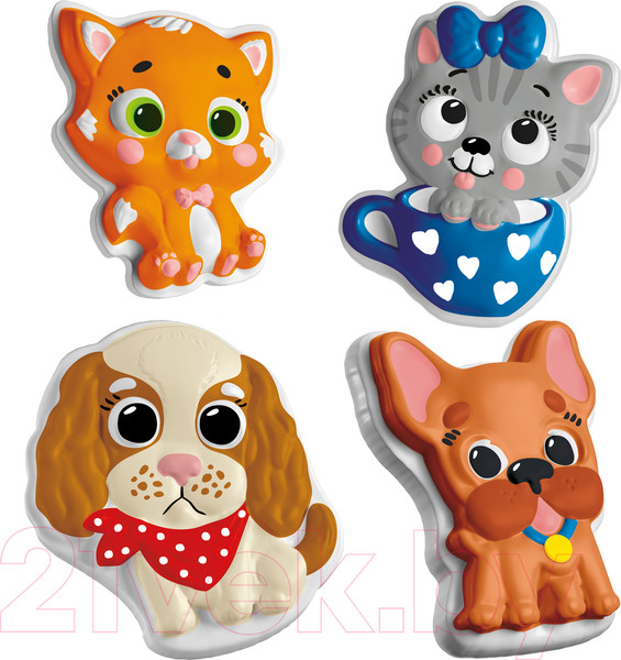 Изображение товара Набор для творчества Десятое королевство Магниты из гипса под роспись Кошечки, собачки / 04487