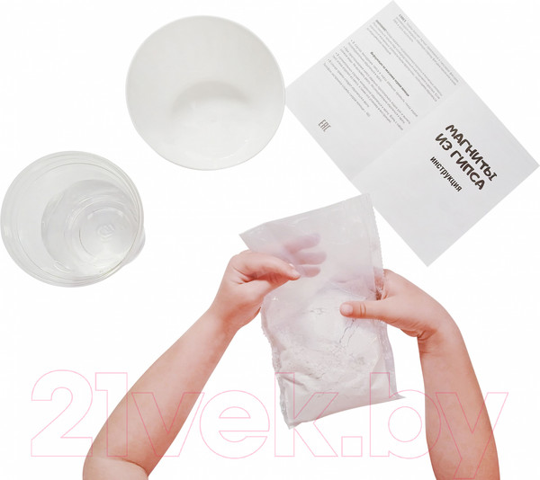 Изображение товара Набор для творчества Десятое королевство Магниты из гипса под роспись Кошечки, собачки / 04487