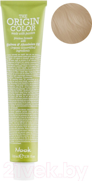 Изображение товара Крем-краска для волос Nook The Origin Color Permanent Colouring Cream 11.0 (100мл, натуральный экстраплатиновый блондин)