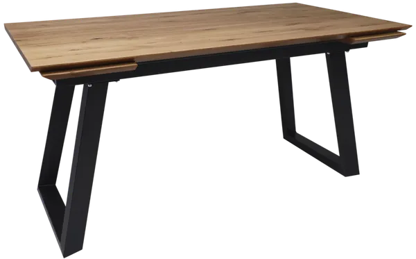 Изображение товара Обеденный стол ОКА Сангай 160-220x80x75 (дуб натуральный/черный)
