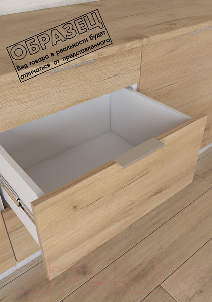 Изображение товара Кухонный гарнитур Интермебель Микс Топ-8 2.4м без столешницы (дуб каньон/графит серый)