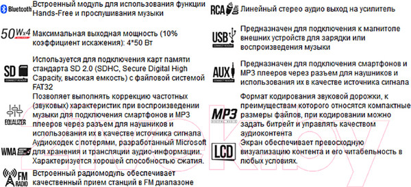 Изображение товара Автомагнитола ACV AVS-812BW (белый)