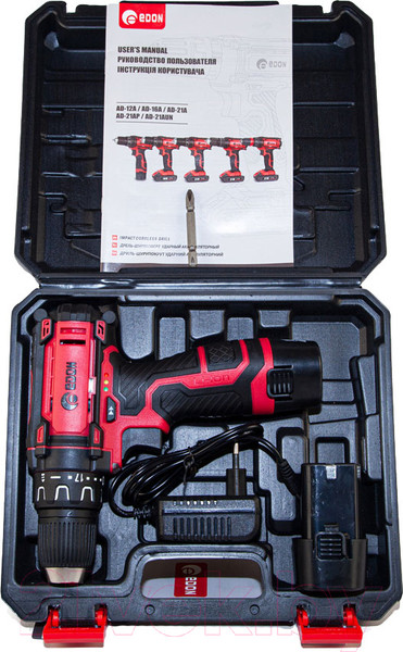 Изображение товара Аккумуляторная дрель-шуруповерт Edon AD-12A