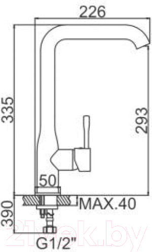 Изображение товара Смеситель Gerhans HU01K4698-18 (белый)