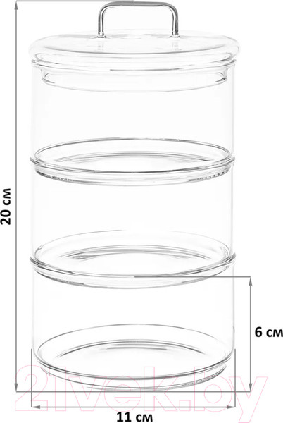 Изображение товара Емкость для хранения Elan Gallery Crystal glass / 360112