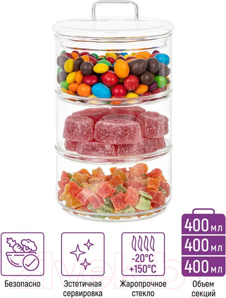 Изображение товара Емкость для хранения Elan Gallery Crystal glass / 360112