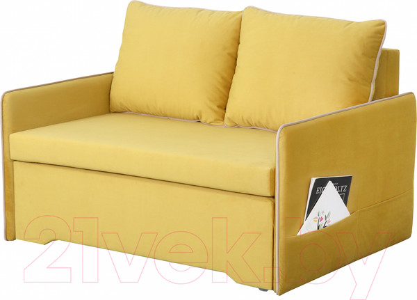Изображение товара Диван Мебельград Фламинго Стандарт (мора горчица/мора бежевый)