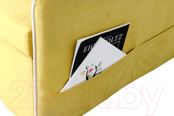 Изображение товара Диван Мебельград Фламинго Стандарт (мора горчица/мора бежевый)