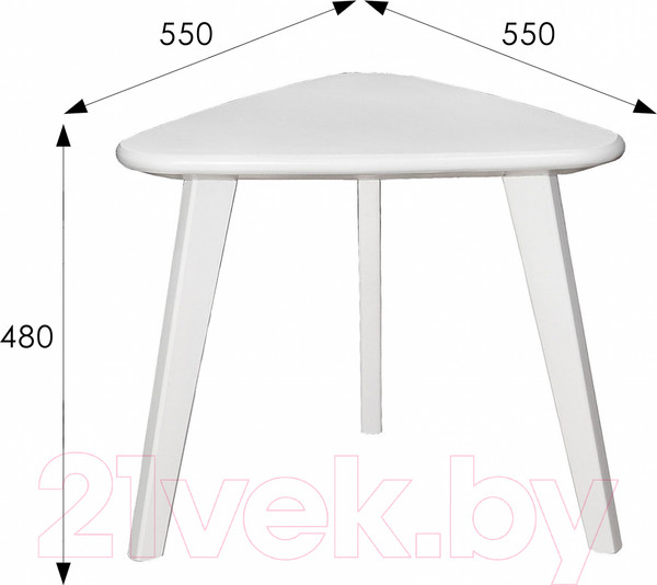 Изображение товара Журнальный столик Мебелик Ретро (снег)