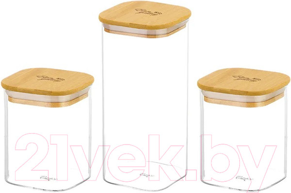 Изображение товара Набор емкостей для хранения Elan Gallery Crystal glass / 360073