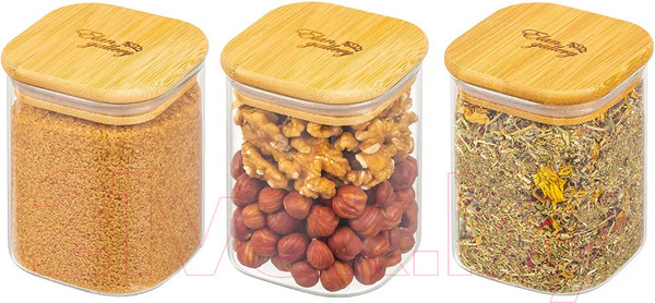 Изображение товара Набор емкостей для хранения Elan Gallery Crystal glass / 360094