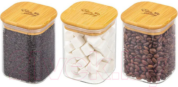 Изображение товара Набор емкостей для хранения Elan Gallery Crystal glass / 360094