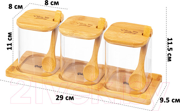 Изображение товара Набор для специй Elan Gallery Crystal glass / 360095