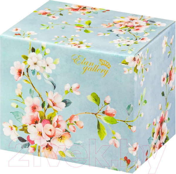 Изображение товара Кружка Elan Gallery Яблоневый цвет на голубом / 420427