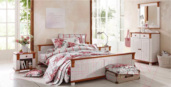 Изображение товара Прикроватная тумба Dipriz Adele Д.1409.1 (белый воск/черри)