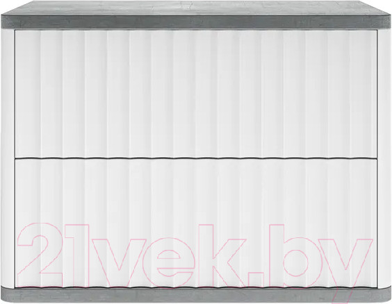 Изображение товара Прикроватная тумба Shtabe Royal 5002 эко (белый/металл Бруклин)