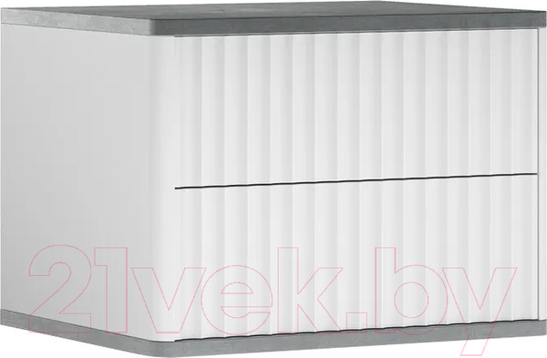 Изображение товара Прикроватная тумба Shtabe Royal 5002 эко (белый/металл Бруклин)