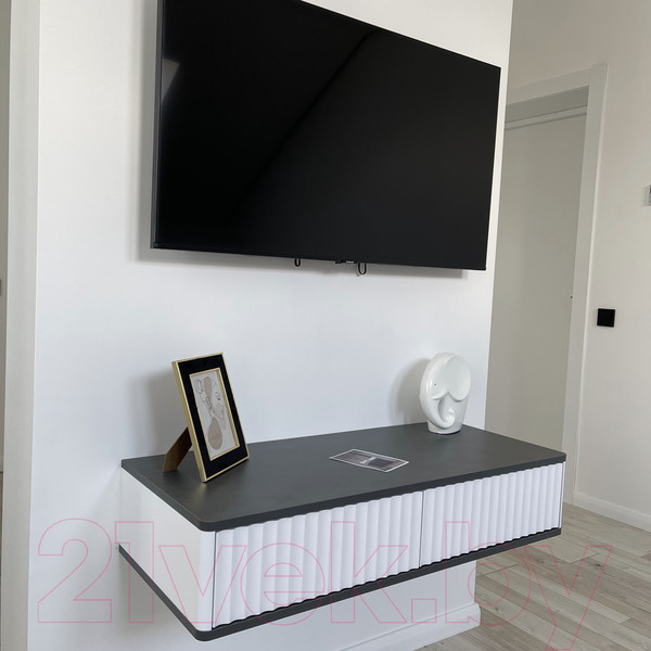 Изображение товара Тумба Shtabe Royal 5010 эко (белый/металл бруклин)