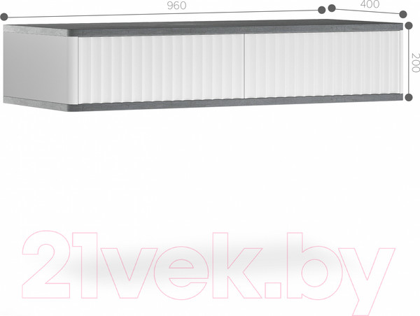 Изображение товара Тумба Shtabe Royal 5010 эко (белый/металл бруклин)