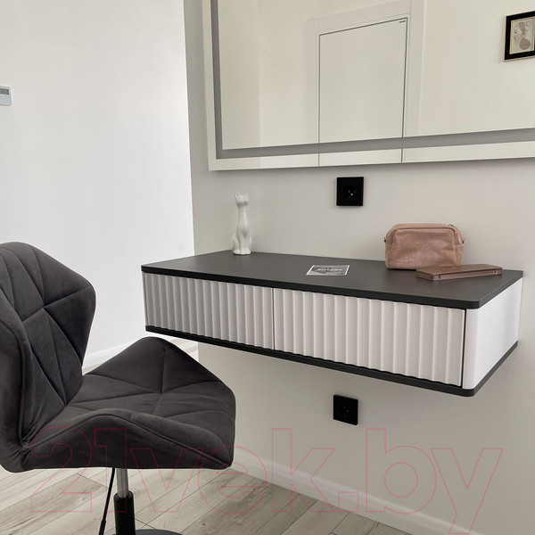 Изображение товара Тумба Shtabe Royal 5010 эко (белый/металл бруклин)