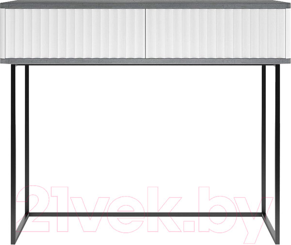 Изображение товара Туалетный столик Shtabe Royal 5011 эко (белый/металл бруклин/черный)