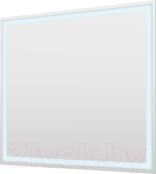 Изображение товара Зеркало Пекам Greta 80x70 / greta-80x70dcl (с подсветкой, сенсором на взмах руки и часами)