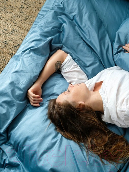 Изображение товара Комплект постельного белья GoodNight Сатин Делюкс 1.5 / 313162 (лагуна)