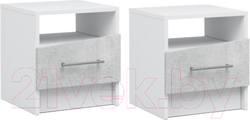 Изображение товара Комплект прикроватных тумб Империал Антария (2шт, белый жемчуг/ателье)