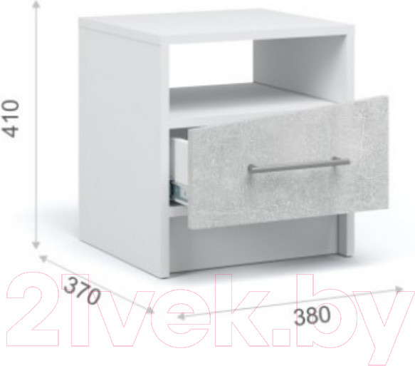 Изображение товара Комплект прикроватных тумб Империал Антария (2шт, белый жемчуг/ателье)