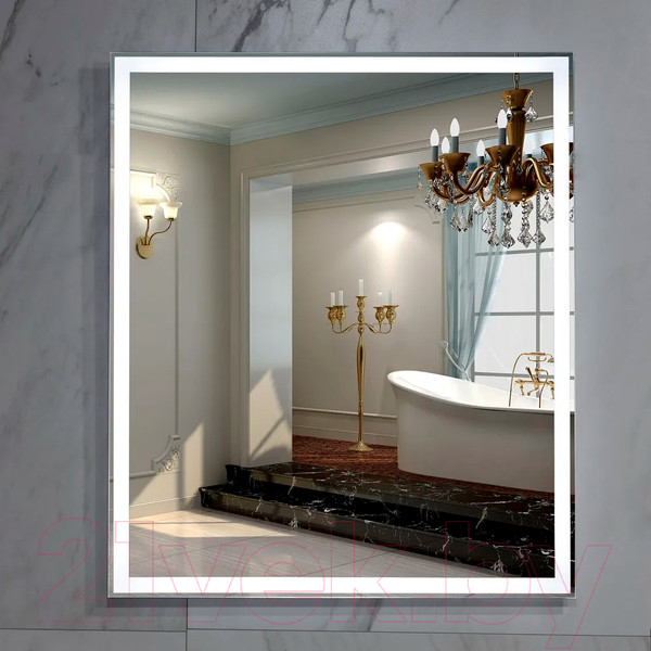 Изображение товара Зеркало Пекам Greta 70x80 / greta-70x80d (с подсветкой, сенсором на взмах руки)