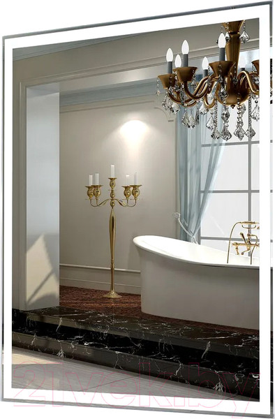 Изображение товара Зеркало Пекам Greta 70x80 / greta-70x80dp (с подсветкой, сенсором на взмах руки и подогревом)