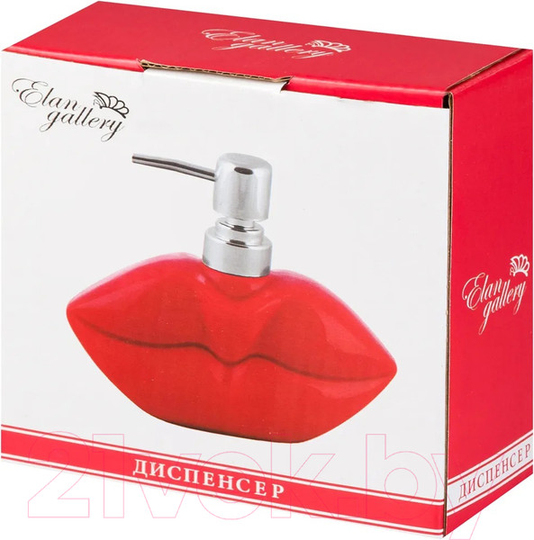 Изображение товара Дозатор для жидкого мыла Elan Gallery Губы алые / 190002