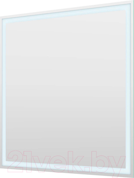 Изображение товара Зеркало Пекам Greta 80x90 / greta-80x90dpcl (с подсветкой, сенсором на взмах руки, подогревом и часами)