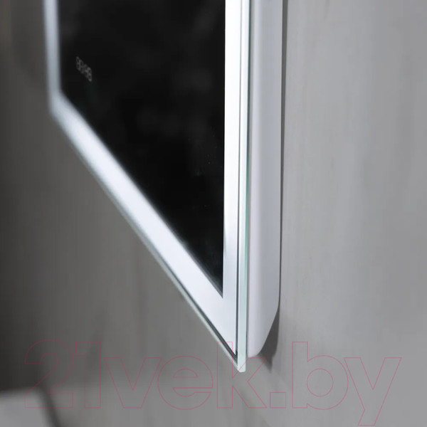 Изображение товара Зеркало Пекам Greta 80x120 / greta-80x120dcl (с подсветкой, сенсором на взмах руки и часами)