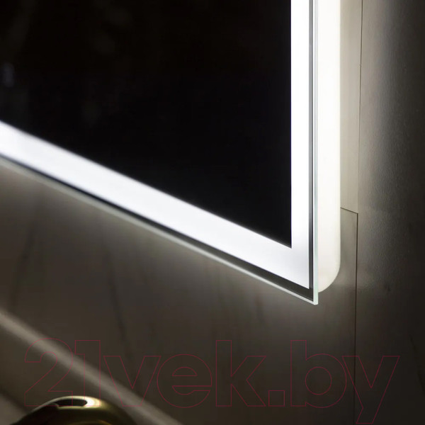 Изображение товара Зеркало Пекам Greta 80x120 / greta-80x120dcl (с подсветкой, сенсором на взмах руки и часами)
