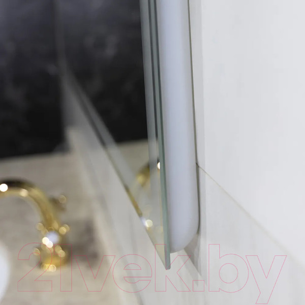 Изображение товара Зеркало Пекам Greta 80x120 / greta-80x120dcl (с подсветкой, сенсором на взмах руки и часами)