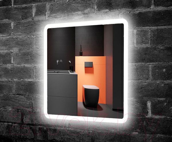 Изображение товара Зеркало Пекам Marta 50x80 / marta-50x80scl (с подсветкой, сенсором на прикосновение и часами)