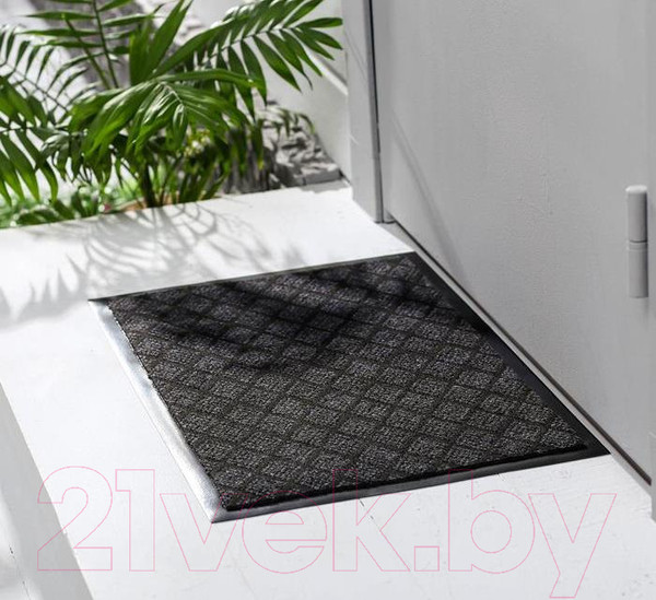 Изображение товара Коврик грязезащитный Kovroff Галант ребристый 80x120 / 50903 (коричневый)