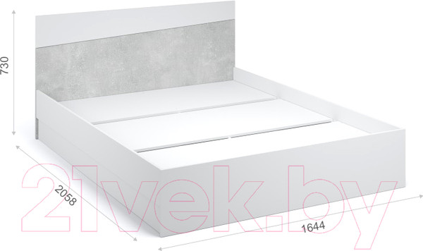 Изображение товара Комплект мебели для спальни Империал Антария (белый жемчуг/ателье)